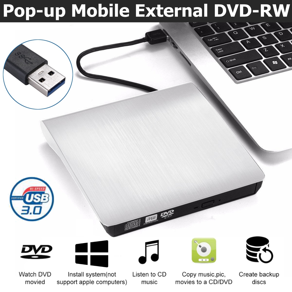  DVD ̺ USB 3.0 ޴ CD DVD RW ̺..